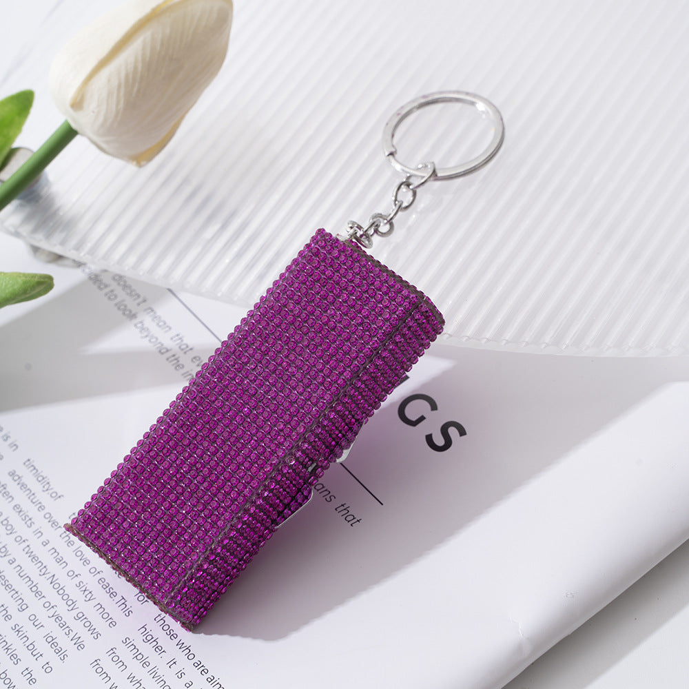 Wholesale Diamond Small Medicine Box Aluminum Alloy Storage Box Keychain